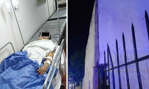 F. Varela – Delincuente quedó enganchado en la reja cuando ingresaba a robar